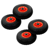 vidaXL Roue de diable 4 pcs PU solide 3.00-4 (260 x 85 mm)