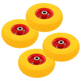 vidaXL Steekwagenwielen 3,00-4 (260x85) rubber 4 st