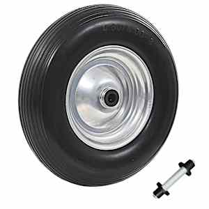 vidaXL aiak&auml;ru ratas teljega, toekas PU 4,00&ndash;8, 390 mm