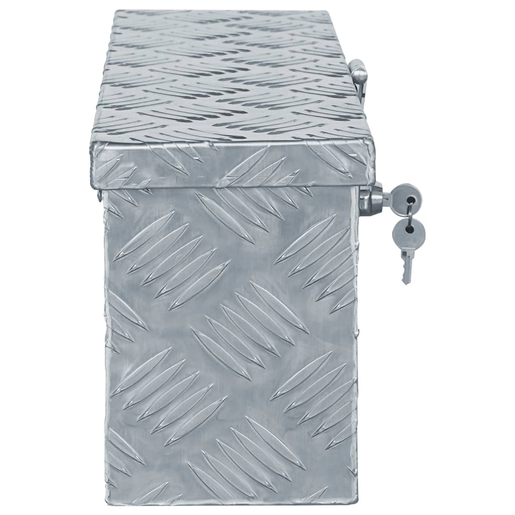 

vidaXL Aluminium kist 48,5x14x20 cm zilverkleurig