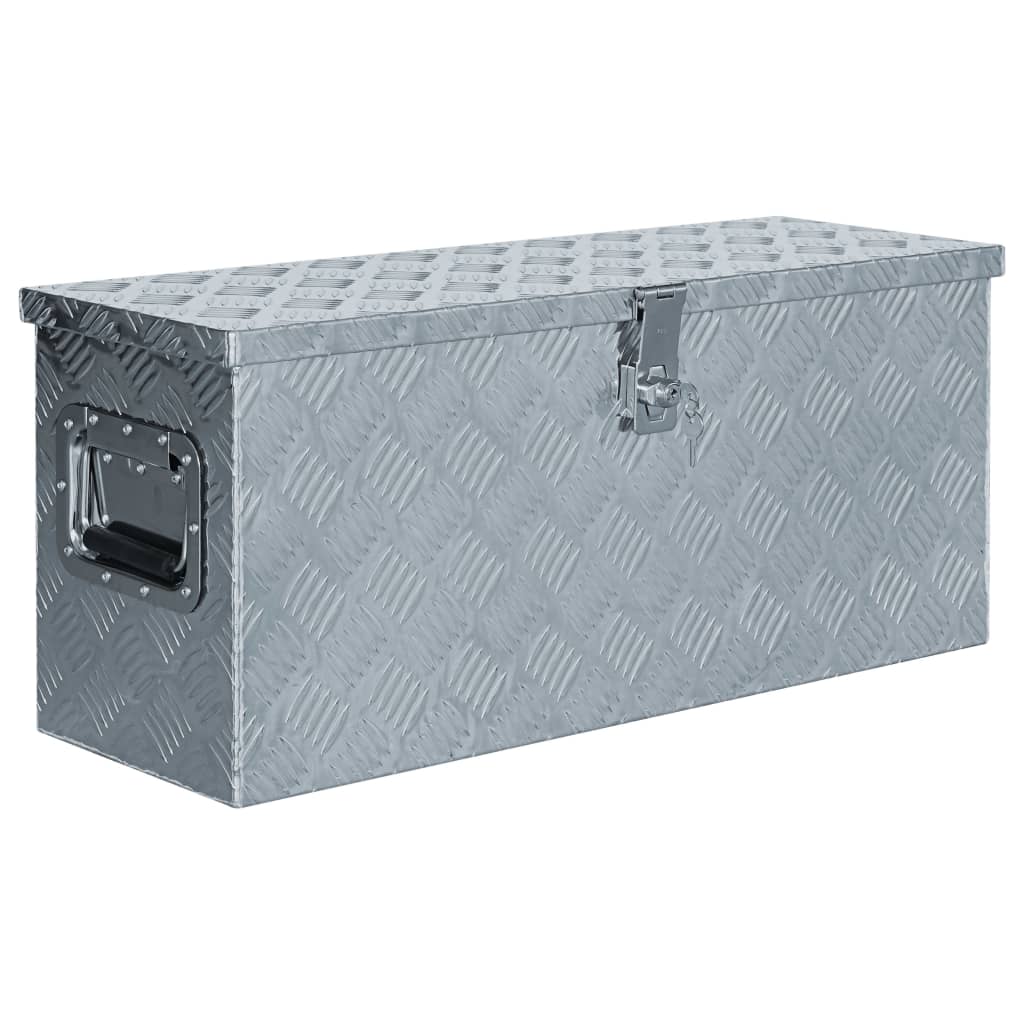 Image of vidaXL Aluminium Box 76.5x26.5x33 cm Silver