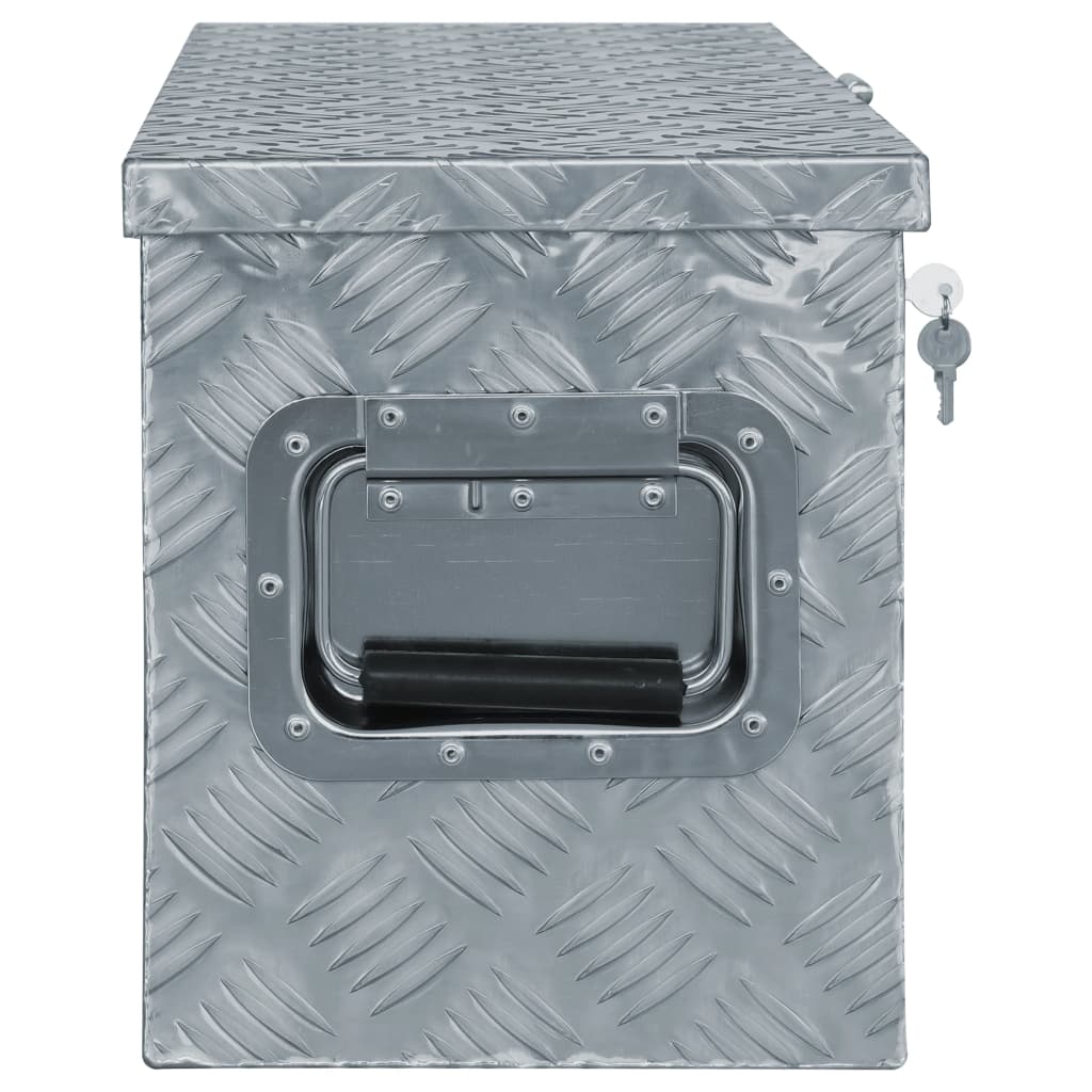 

vidaXL Aluminium kist 76,5x26,5x33 cm zilverkleurig