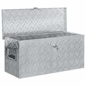 Hliníkový box 80 x 30 x 35 cm stříbrný - obrázek 3
