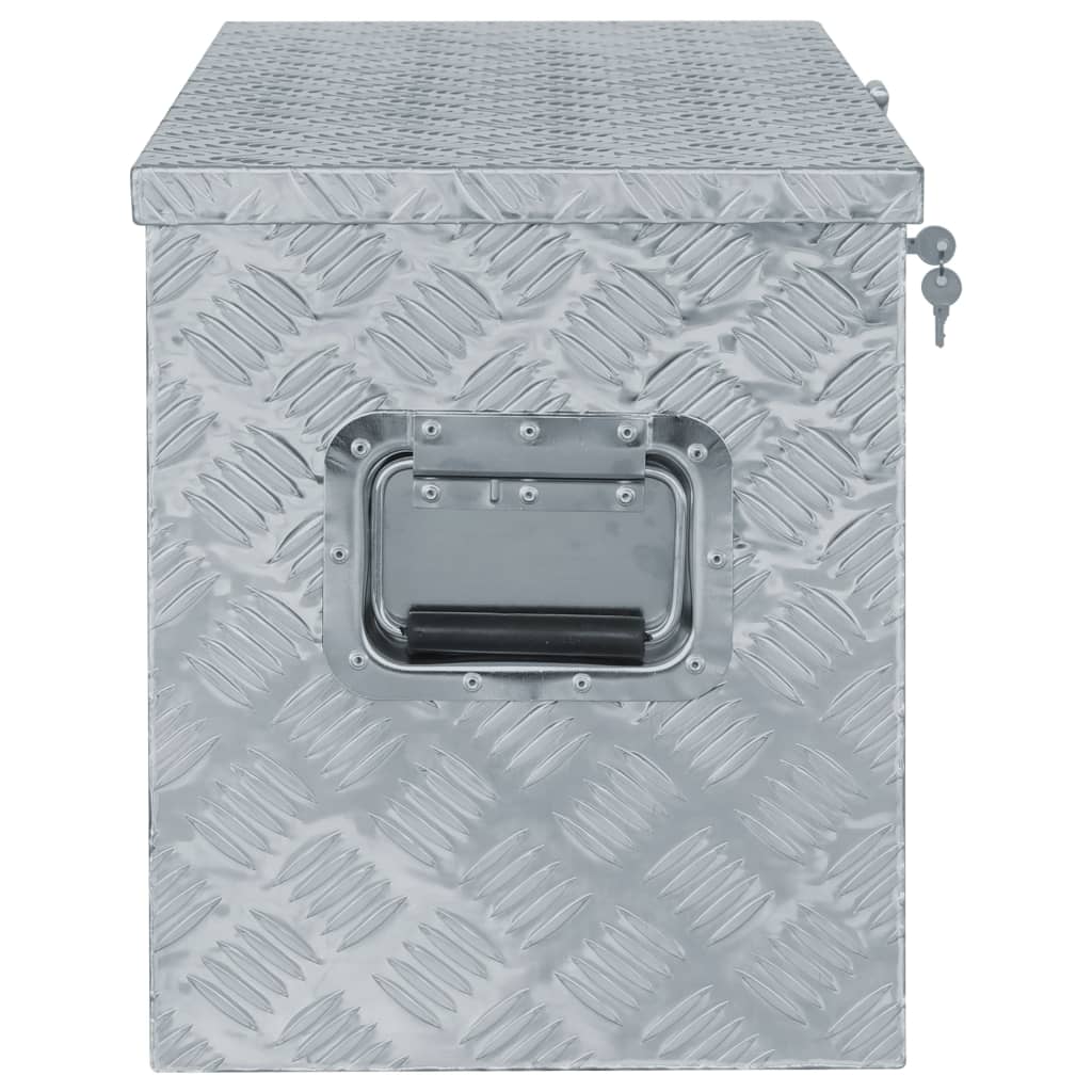 

vidaXL Aluminium kist 90,5x35x40 cm zilverkleurig