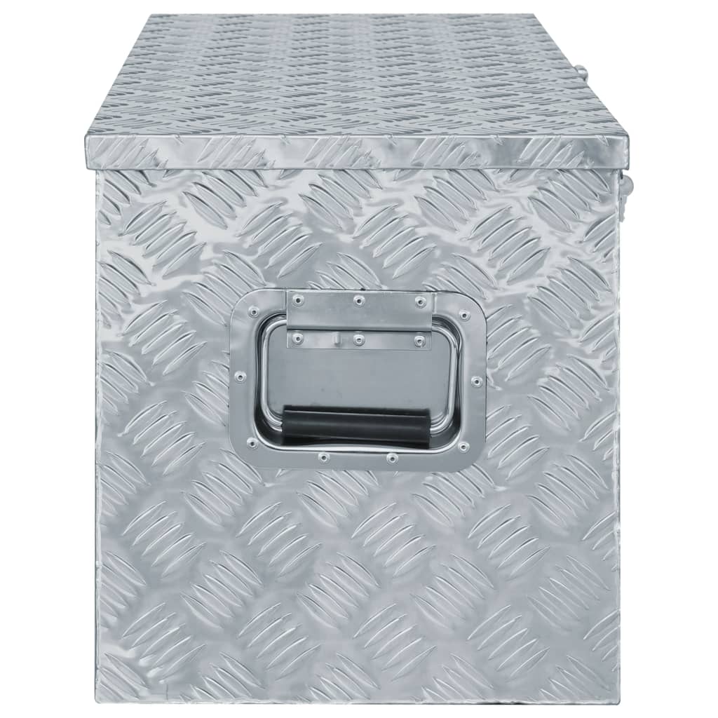 

vidaXL Aluminium kist 110,5x38,5x40 cm zilverkleurig