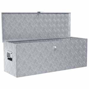 Hliníkový box 110,5 x 38,5 x 40 cm stříbrný - obrázek 3