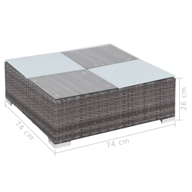 vidaXL 8 pcs conjunto lounge de jardim c/ almofadões vime PE cinzento[11/11]