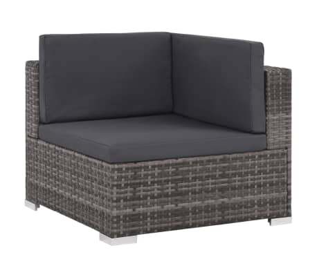 VidaXL 6-delige Loungeset Met Kussens Poly Rattan Grijs Online Kopen ...