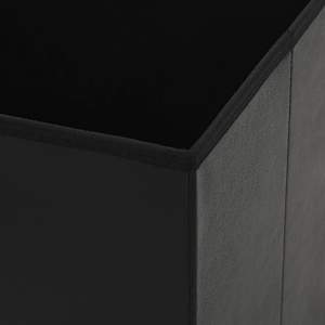 Skládací úložná stolička černá umělá kůže - obrázek 7