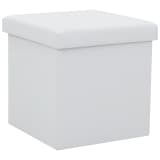 vidaXL Hocker mit Stauraum Klappbar Kunstleder 38 x 38 x 38 cm Weiß
