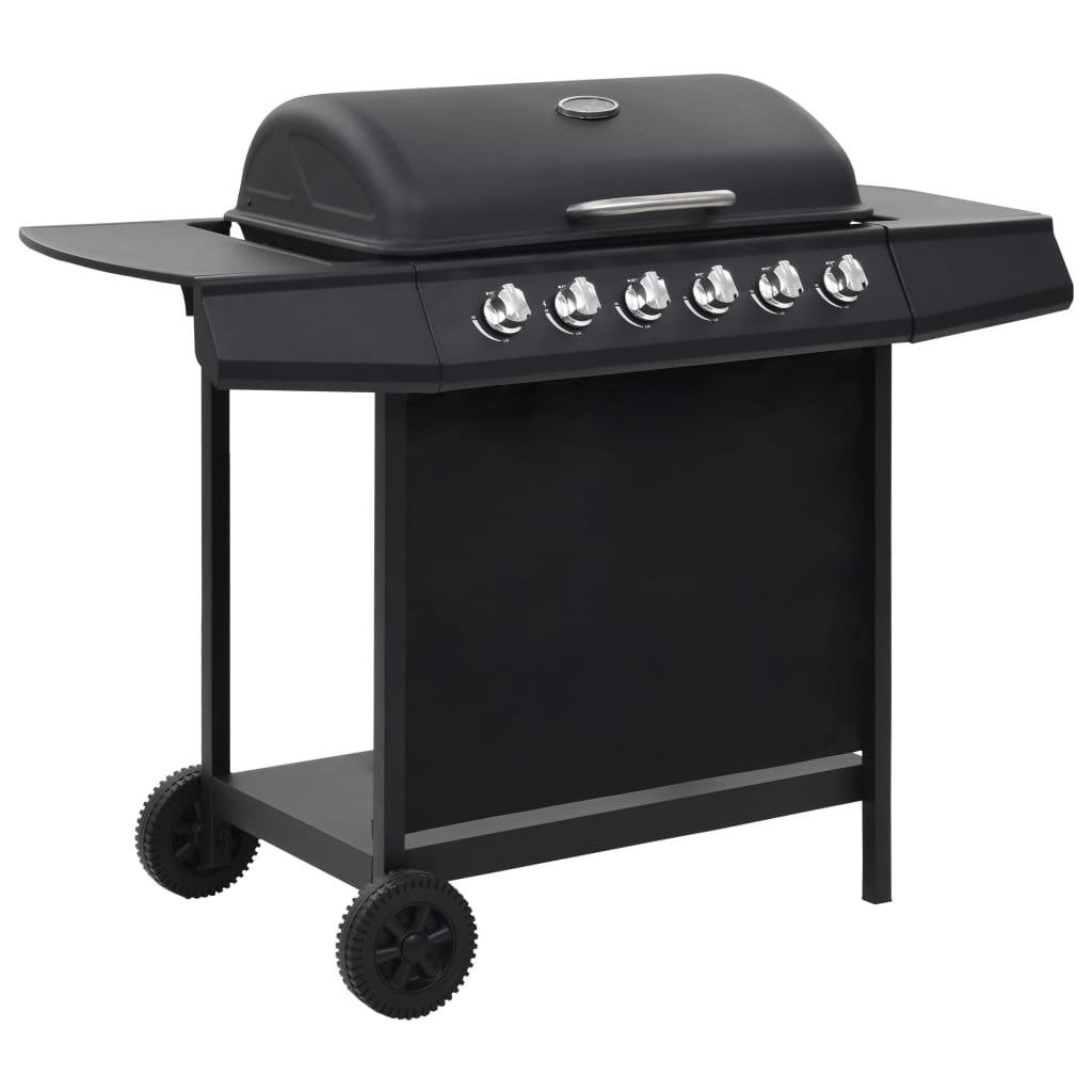 Thumbnail - vidaXL Gasgrill mit 6 Flammen Stahl Schwarz