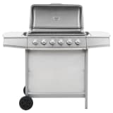 vidaXL Barbecue au gaz et 6 zones de cuisson Acier inoxydable Argenté