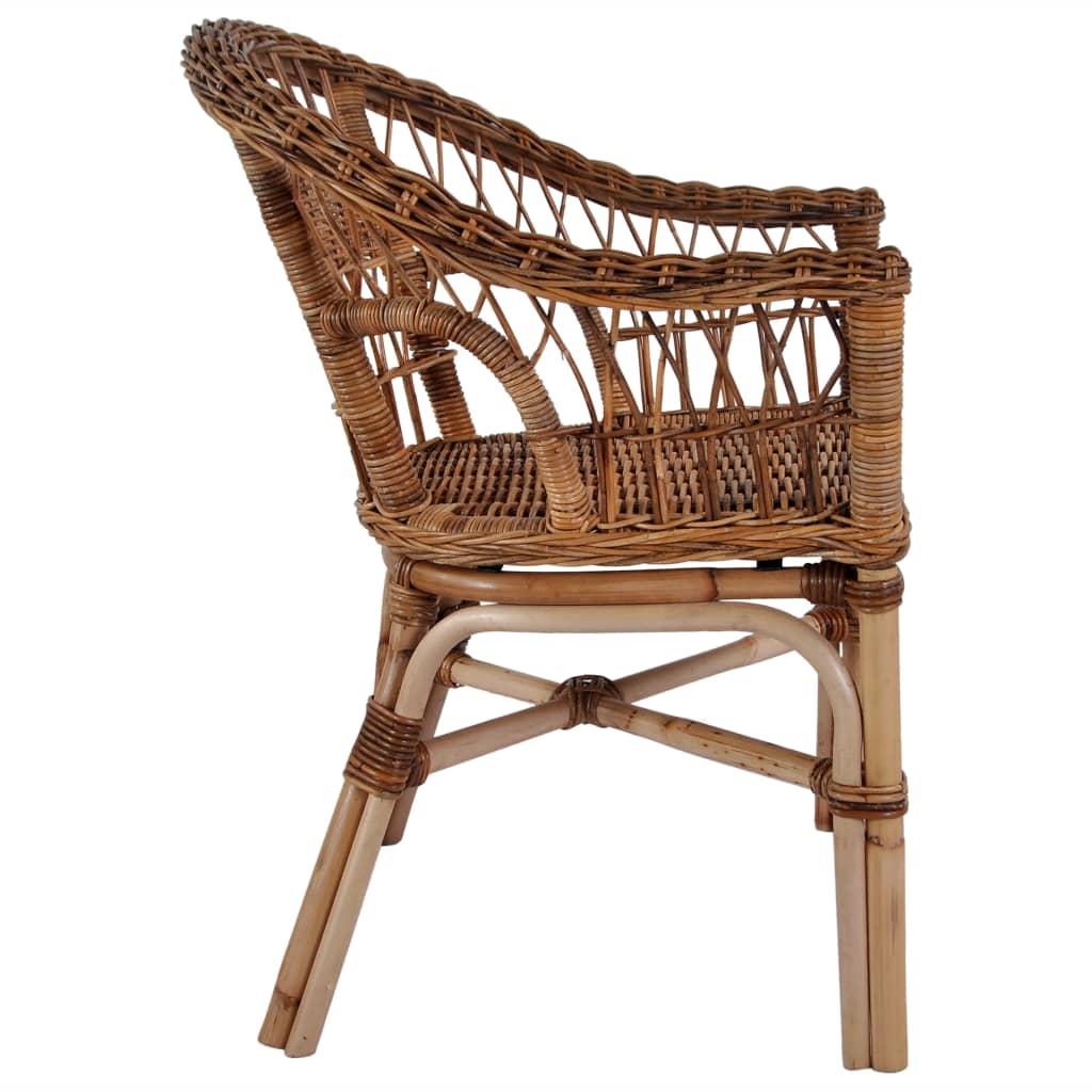 Outdoor Chair Natural Rattan Brown VidaXL 14 width=274
