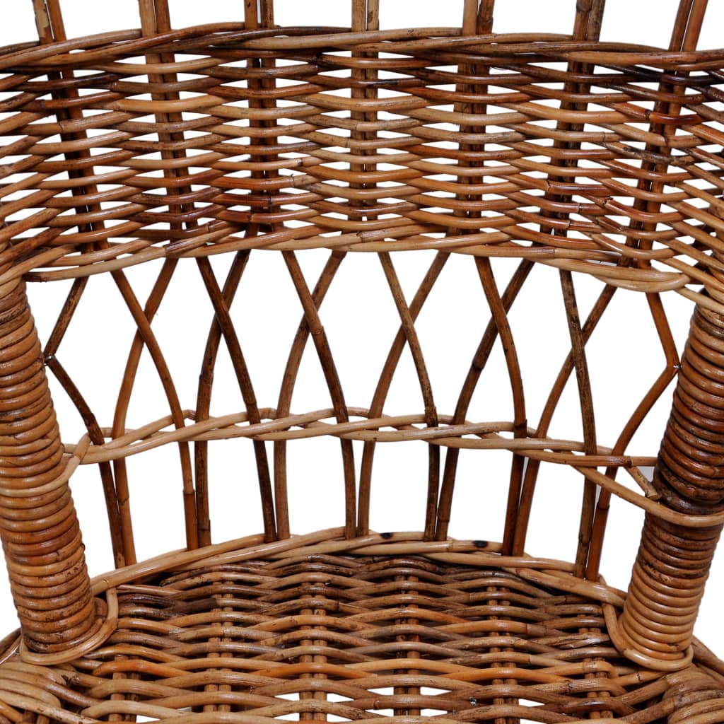 Outdoor Chair Natural Rattan Brown VidaXL 15 width=274