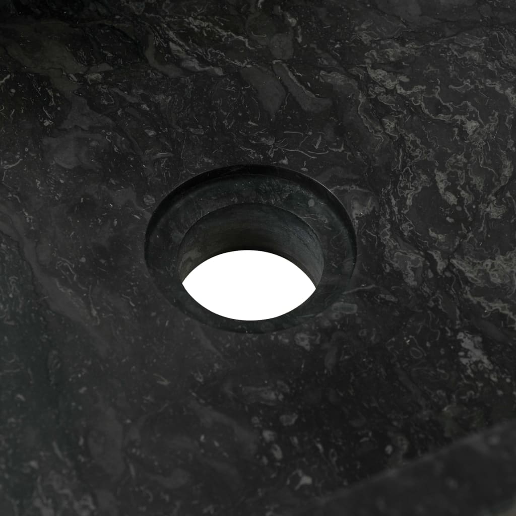 Fekete márvány mosdókagyló 45 x 30 x 12 cm 