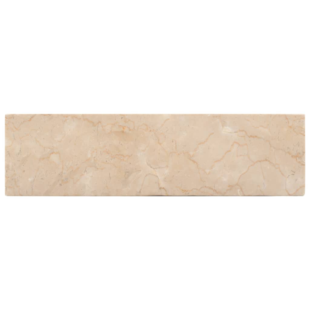 Magasfényű krémszínű márvány mosdókagyló 45 x 30 x 12 cm 