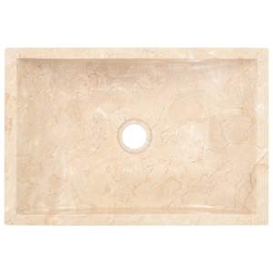 Umyvadlo 45 x 30 x 12 cm mramor krémové s vysokým leskem - obrázek 7