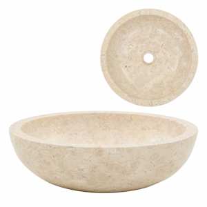 vidaXL valamu 40 x 12 cm, marmor, kreemjas
