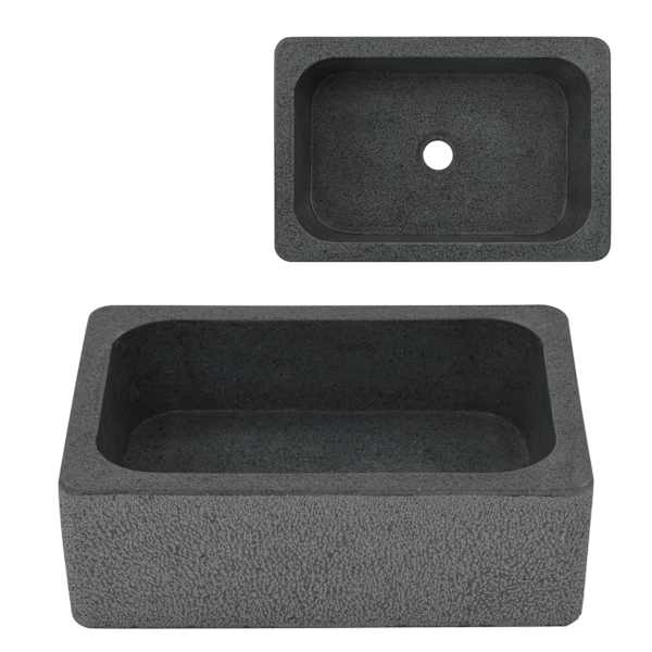 vidaXL valamu 45 x 30 x 15 cm j&otilde;ekivi must