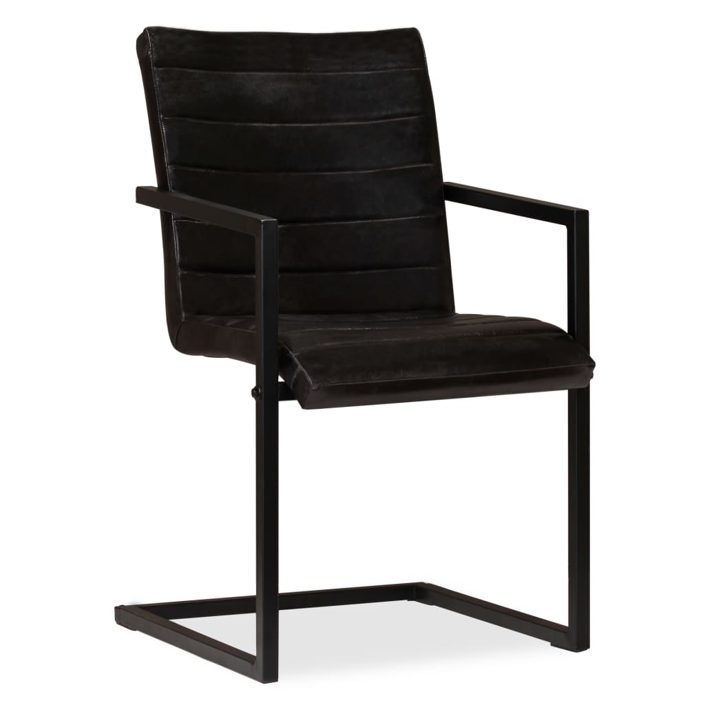 

vidaXL Eetkamerstoelen 6 st echt leer antraciet