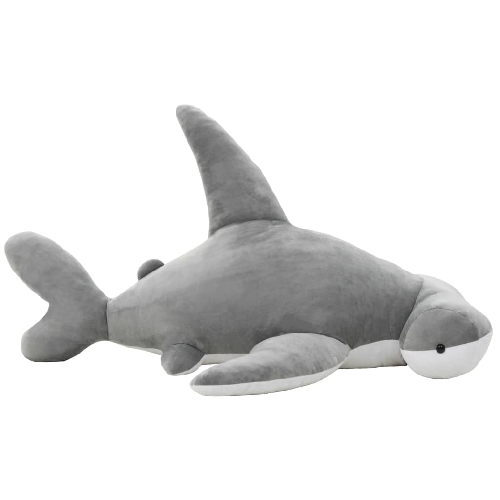 vidaXL Pez martillo de peluche gris