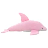 vidaXL Delfín de peluche rosa
