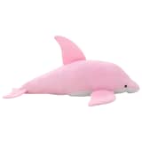 vidaXL Delfín de peluche rosa