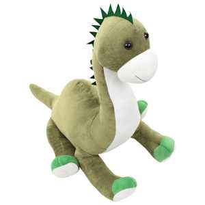 Plyšový dinosaurus brontosaurus k mazlení zelený - obrázek 3