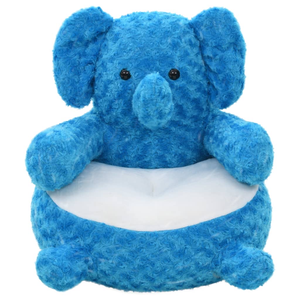 vidaXL Elefant de jucărie, albastru, pluș vidaXL