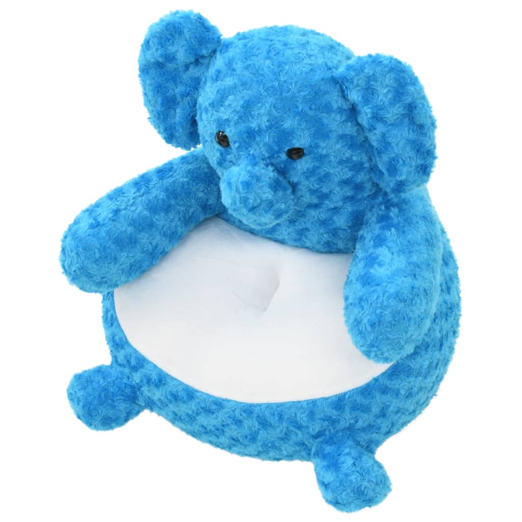 vidaXL Elefant de jucărie, albastru, pluș 