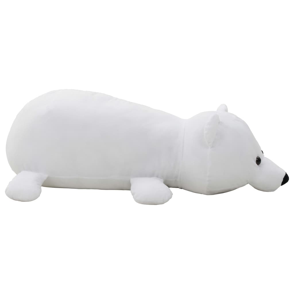 vidaXL Urs polar de jucărie, alb, pluș
