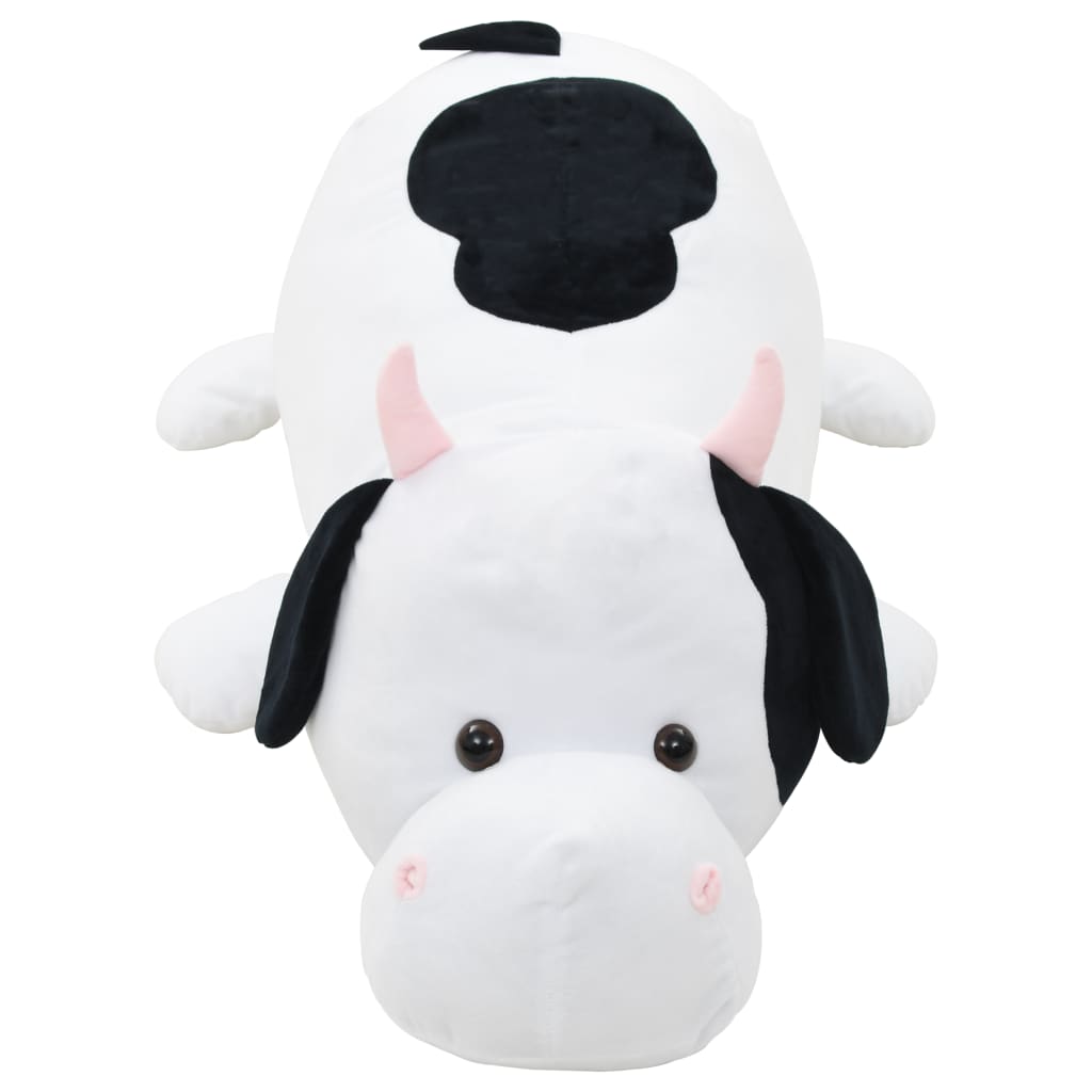 vidaXL Cow Cuddly Toy Plush White and Black