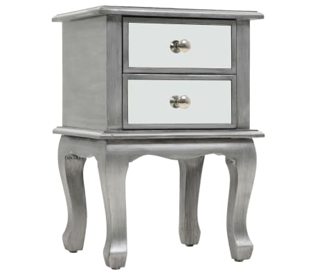 vidaXL Verspiegelter Nachttisch aus MDF und Glas 34,5x30x50 cm | vidaXL.de