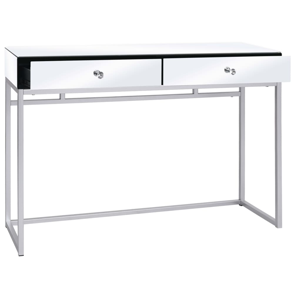 

vidaXL Wandtafel gespiegeld 107x33x77 cm staal en glas