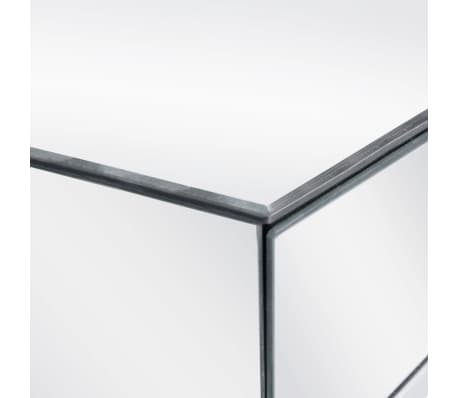 vidaXL Tavolo Consolle Acciaio e Vetro Specchiato 107x33x77cm Tavolino Salotto