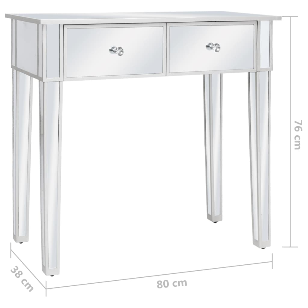 Zrkadlový toaletný stolík so stoličkou, MDF a sklo