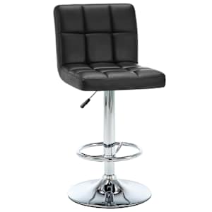 vidaXL Baro taburetės, 2vnt., juodos, dirbtinė oda