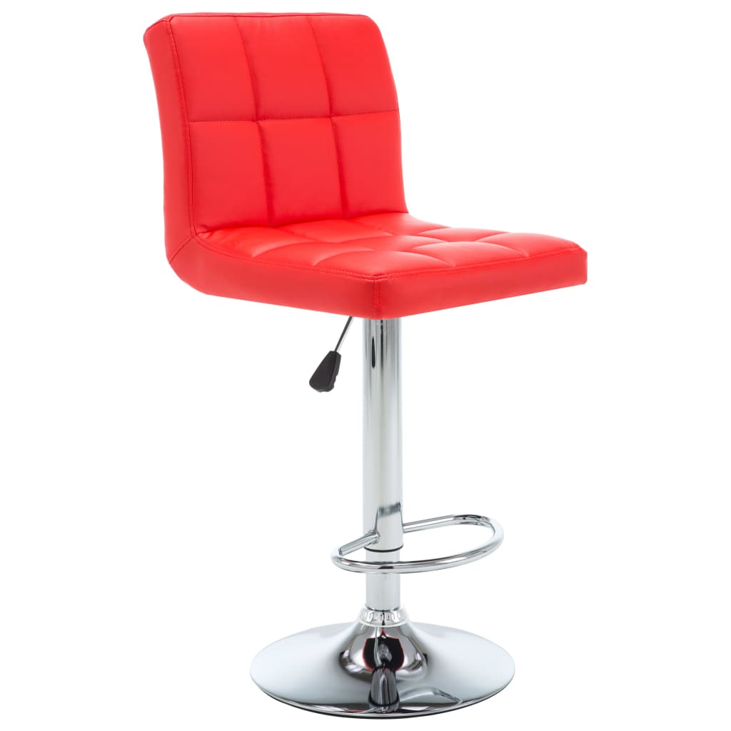 vidaXL Baro kėdės, 2vnt., raudonos, dirbtinė oda