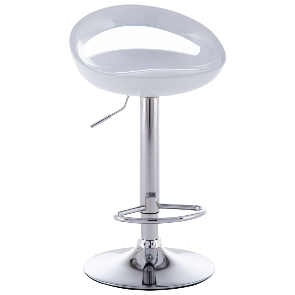 vidaXL Tabourets de bar 2 pcs Blanc Plastique