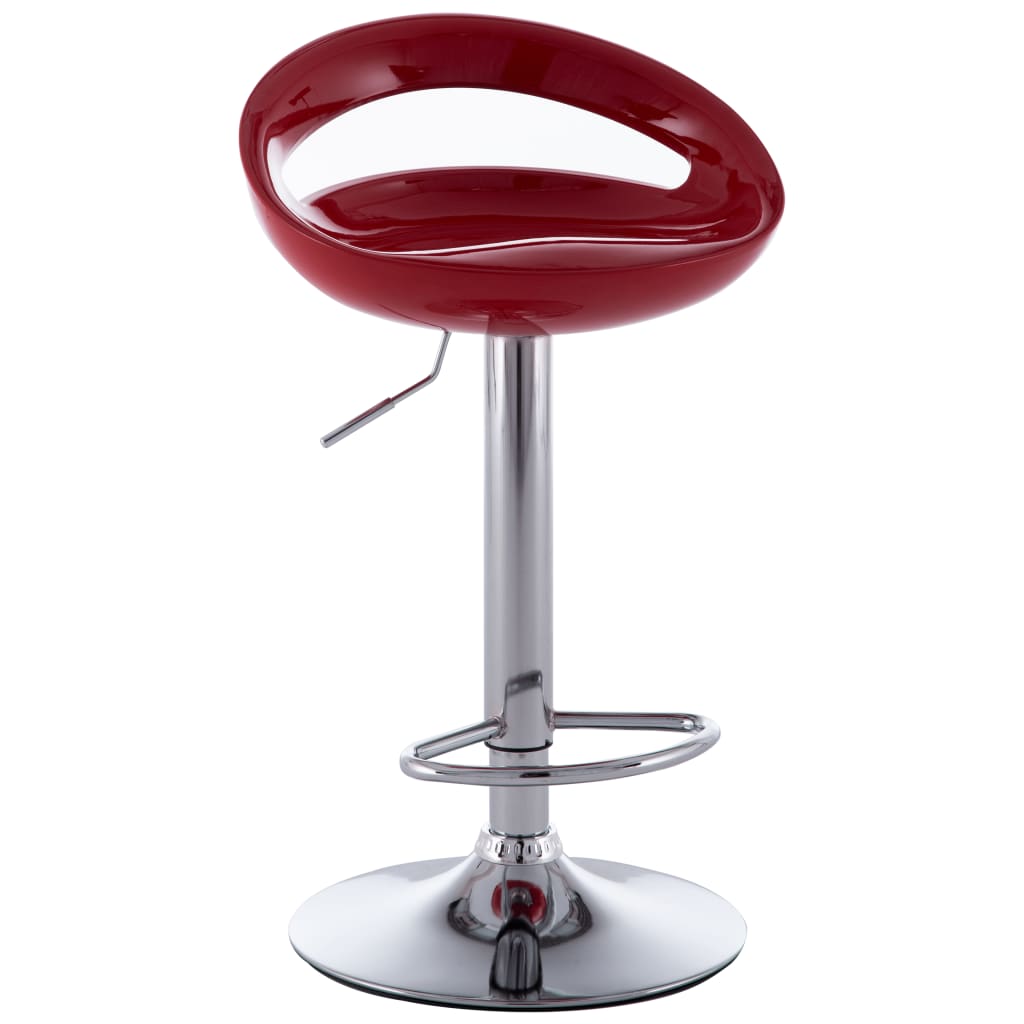 vidaXL Barski stolčki 2 kosa rdeča plastika
