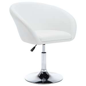 vidaXL Valgomojo kėdės, 2vnt., baltos, dirbtinė oda