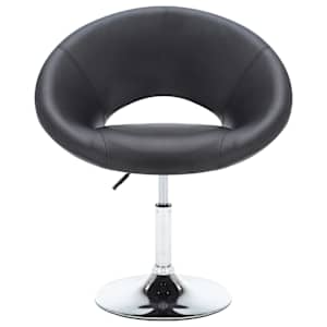 vidaXL Valgomojo kėdė, juoda, dirbtinė oda, pasukama