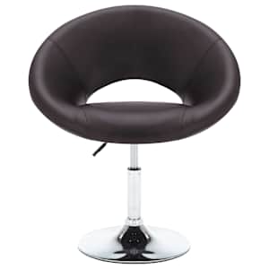 vidaXL Besisukanti valgomojo kėdė, ruda, dirbtinė oda