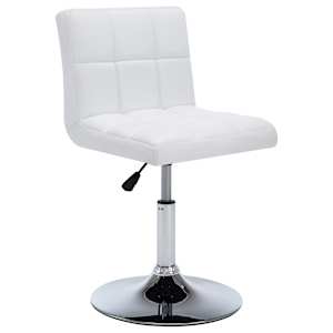 vidaXL Valgomojo kėdės, 4 vnt., baltos spalvos, dirbtinė oda