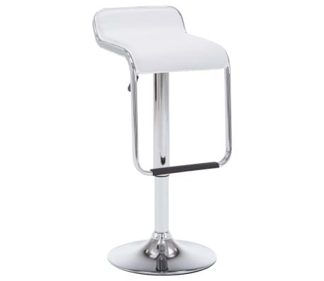 vidaXL Otočné barové stoličky 2 ks bílé umělá kůže