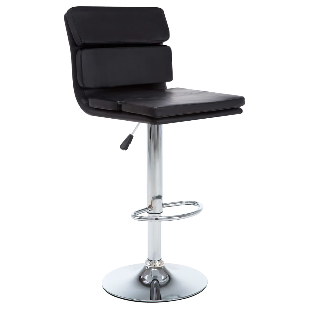 vidaXL Barstoelen draaibaar 44x50x114 cm kunstleer zwart 2 st