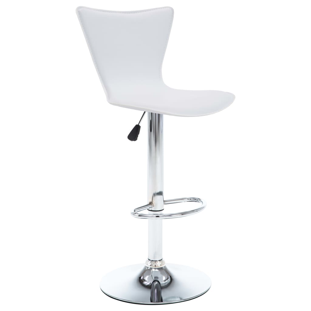 vidaXL Tabourets de bar pivotants lot de 2 blanc similicuir