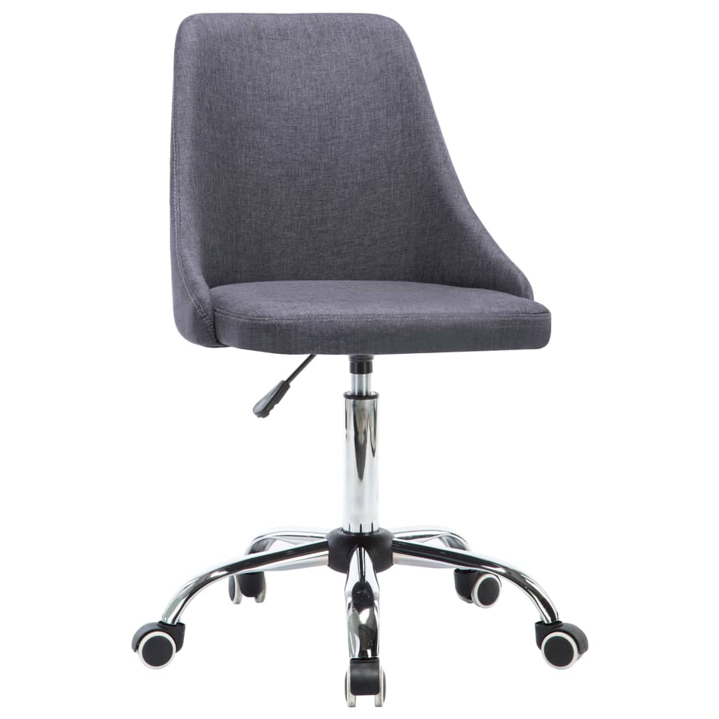 

vidaXL Eetkamerstoelen 2 st stof donkergrijs