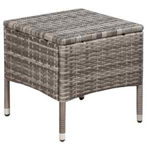 3dílný bistro set polyratan šedý - obrázek 3