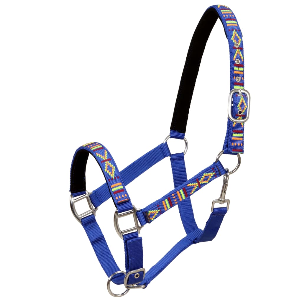 vidaXL Collare da Testa per Cavallo 2 pz in Nylon Taglia Full Blu